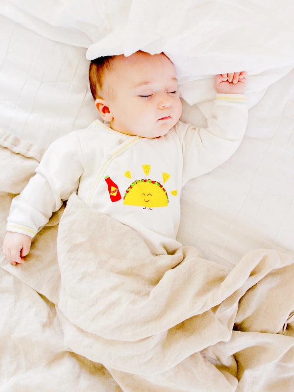 Organic Cotton Taco Print Footie